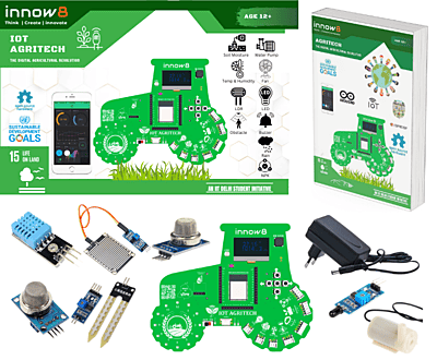 IoT Agritech Kit | Precision Farming with Soil Moisture, Temp, Humidity, Rain & Obstacle Sensors | SDG Goal: Life on Land IoT Agritech Kit | Precision Farming with Soil Moisture, Temp, Humidity, Rain & Obstacle Sensors | SDG Goal: Life on Land
